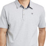 Ariat Mens Medal Polo in Heather Gray - front detail