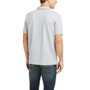 Ariat Mens Medal Polo in Heather Gray - back