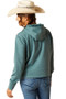 Ariat Ladies TEK Half Zip Hoodie in North Atlantic - back