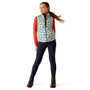 Ariat Youth Bella Insulated Reversible Vest in Painted Ponies/Brittany Blue - Full Outfit