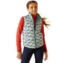 Ariat Youth Bella Insulated Reversible Vest in Painted Ponies/Brittany Blue - Front