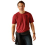 Ariat Mens Vertical Logo T-Shirt in Sundried Tomato - Front