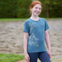 Kerrits Kids Trot the Dots Tee in Dewdrop - Front Lifestyle