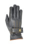 Hy5 Thinsulate Leather Winter Riding Gloves in Black/Tan Stitch - Front