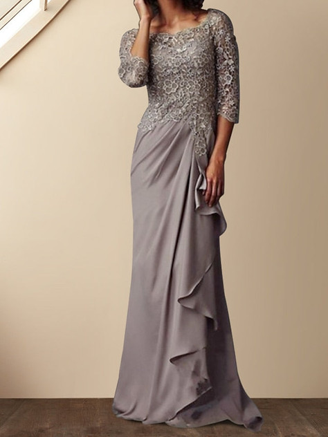 Sheath/Column Scoop Floor-Length Mother of the Bride Dresses Sheath/Column Scoop Floor-Length Mother of the Bride Dresses