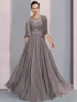 A-Line/Princess Scoop Floor-Length Mother of the Bride Dresses