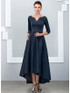 A-Line/Princess V-Neck Asymmetrical Mother of the Bride Dresses