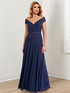 A-Line/Princess Off-the-Shoulder Floor-Length Mother of the Bride Dresses 1