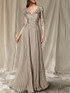 A-Line/Princess V-Neck Floor-Length Mother of the Bride Dresses 2