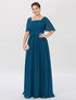 A-Line/Princess Square Neck Floor-Length Mother of the Bride Dresses