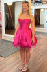 Feathers Sweetheart A-Line Short Formal Dress