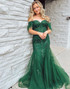 Mermaid Long Corset Prom Dress With Appliques