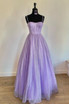A-Line Lavender Straps Long Formal Dress