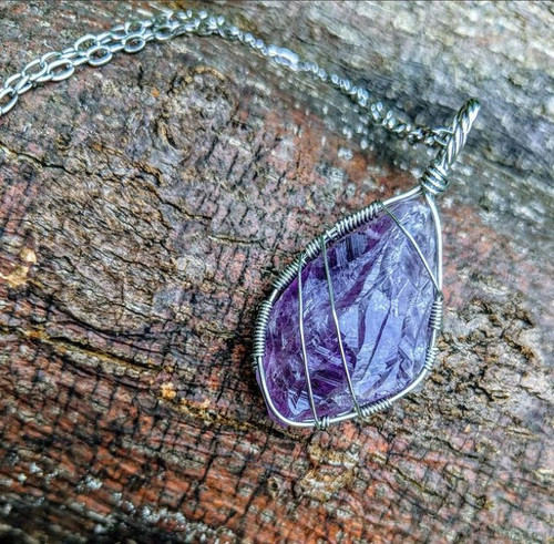 Necklace - Amethyst & Stainless Steel