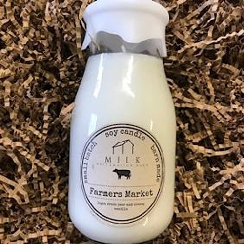 Milk Bottle Candle - Farmers Market