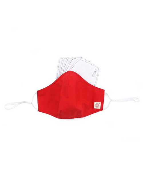 Solid Red Cotton Mask (Nose Wire Embedded)