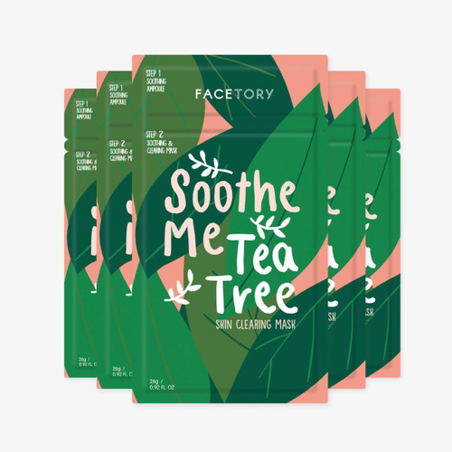 Soothe Me Tea Tree 2-Step Sheet Mask - Soothing & Clearing - Single Mask