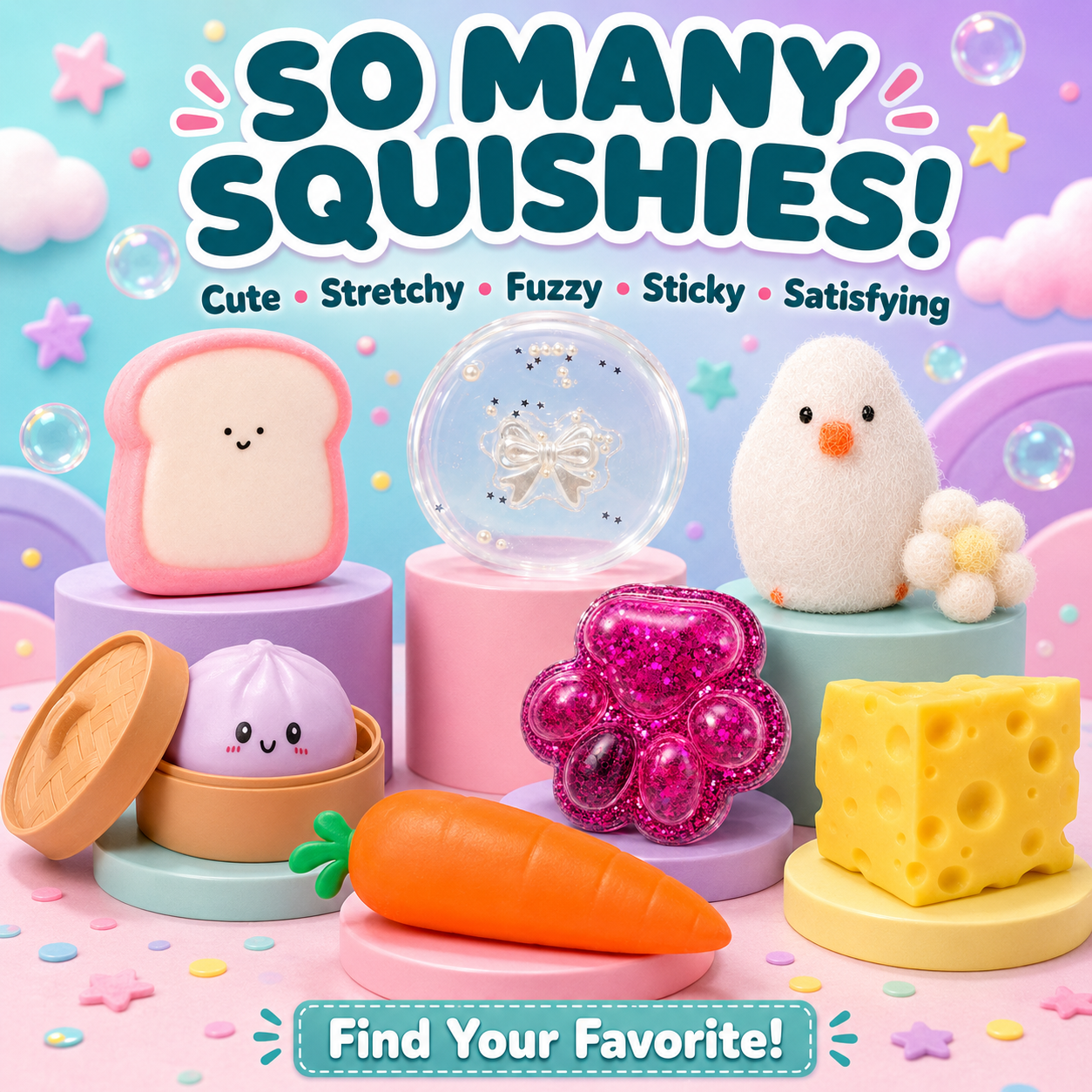 Squishy sensory stress toys