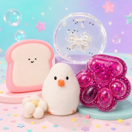 4-Piece Sensory Squishy Fun Bundle – Assorted Textures
