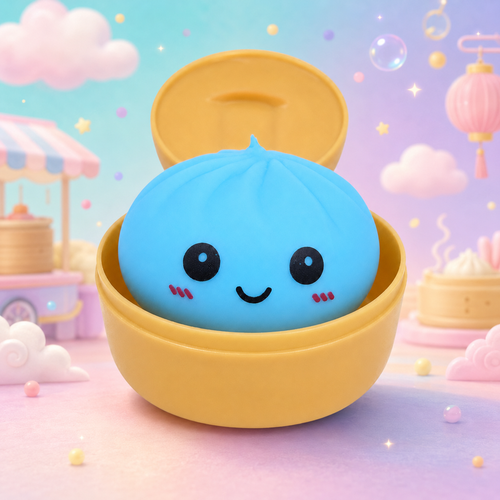 Mystery Mini Dumpling Squishy Toy – Cute Stress Relief Fidget, Surprise Color