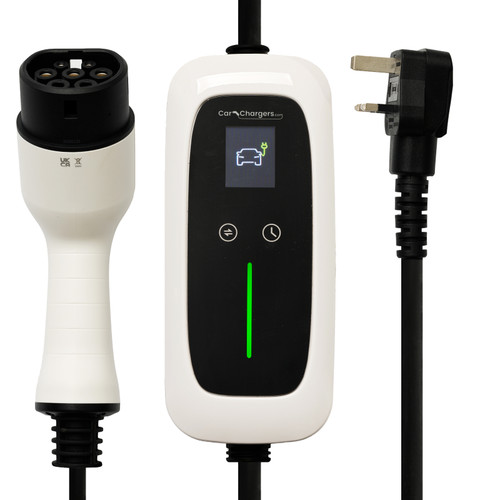 EV Portable Charger Type 2 with UK 3 Pin Plug - 5 Metres