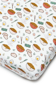 Loulou LOLLIPOP Fitted Muslin Cot Sheet - Ramen Loulou LOLLIPOP Fitted Muslin Cot Sheet - Ramen
