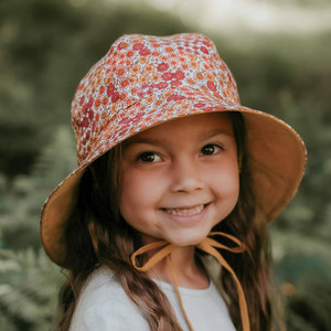 bedhead hats 'Wanderer' Girls Reversible Panelled Bucket Sun Hat - Melody / Maize bedhead hats 'Wanderer' Girls Reversible Panelled Bucket Sun Hat - Melody / Maize