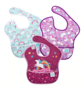 Bumkins SuperBib 3 Pack - I Believe In Me, Unicorns, Rainbows Bumkins SuperBib 3 Pack - I Believe In Me, Unicorns, Rainbows