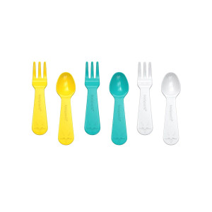 Lunch Punch Fork and Spoon Set - Yellow Lunch Punch Fork and Spoon Set - Yellow
