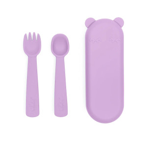 We Might Be Tiny Feedie Fork & Spoon Set - Lilac We Might Be Tiny Feedie Fork & Spoon Set - Lilac