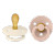 BIBS Pacifier Colour, Symmetrical, Latex (2pk) - Ivory/Blush