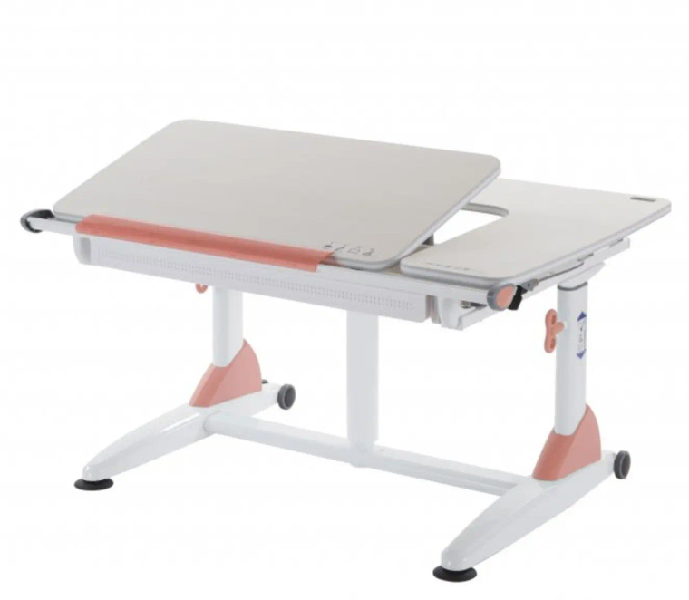 Kid2Youth ERGONOMIC DESK WITH DRAWER(CORAL RED) - G6+XS