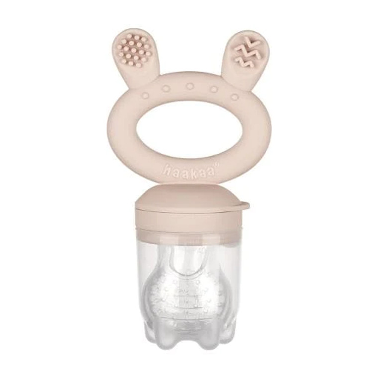 Haakaa Fresh Food Teething Feeder & Cover Set - Blush