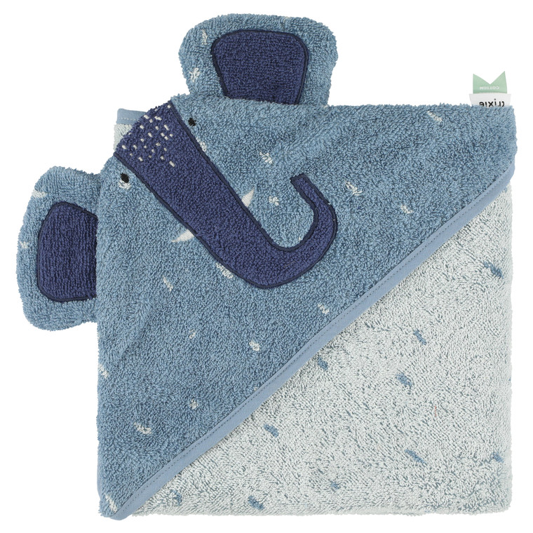 trixie Organic Hooded Animal Towel - Mrs. Elephant