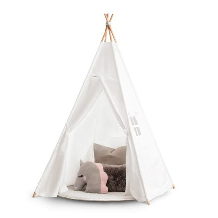 CATTYWAMPUS Kids Teepee Tent | White