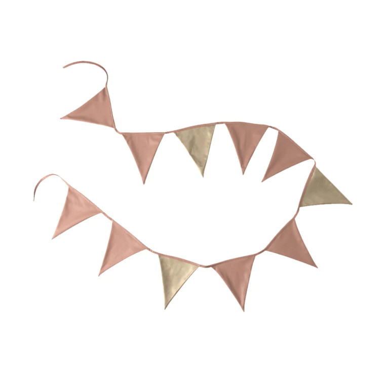 CATTYWAMPUS Garland Bunting Flags | Pink & Gold