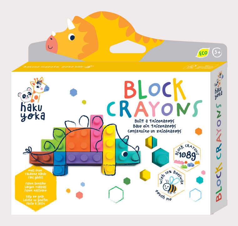 haku yoka Block Crayons - Triceratops