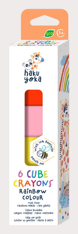 haku yoka 6 Cube Crayons - Rainbow Colour