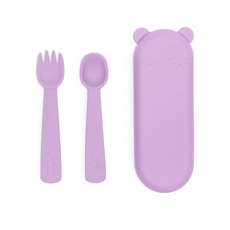 We Might Be Tiny Feedie Fork & Spoon Set - Lilac