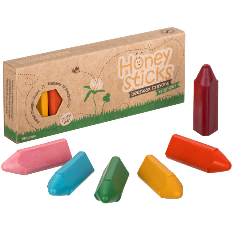 Honeysticks Natural Beeswax Crayons - Triangles