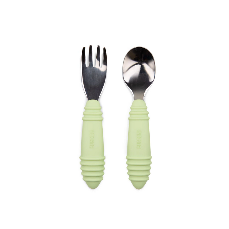 Bumkins Spoon and Fork - Sage