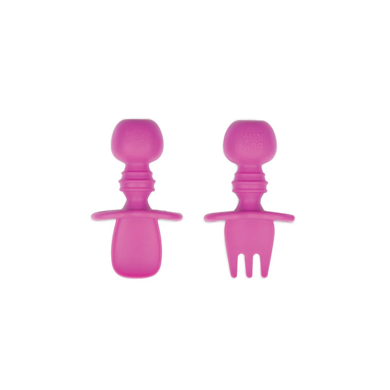 Bumkins Silicone Chewtensils - Fuchsia