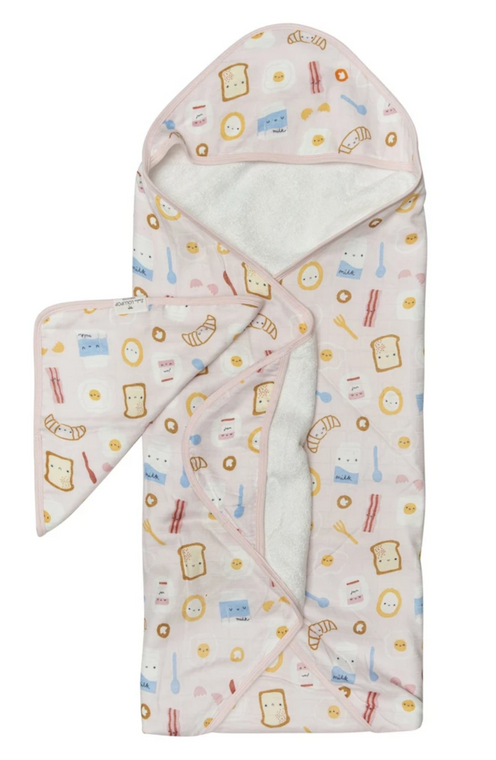 Loulou LOLLIPOP Hooded Towel Set - Breakfast Pink