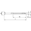 Alternate product image of HECO 4.5 x 40 Countersunk Head Partial Thread Silver Zinc Steel HD-25.