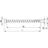 Alternate product image of HECO 6 x 120 Cylindrical Head Full Thread Silver Zinc Steel T-30.