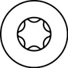 Alternate product image of HECO 4.5 x 50 Countersunk Head Partial Thread Silver Zinc Steel HD-25.
