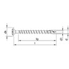 Alternate product image of HECO 8 x 400 Flange Head Partial Thread Silver Zinc Steel T-40.