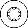 Alternate product image of HECO 8 x 160 Flange Head Partial Thread A2 Stainless Steel T-40.