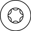 Alternate product image of HECO 8 x 280 Flange Head Partial Thread Silver Zinc Steel T-40.
