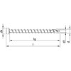 Alternate product image of HECO 8 x 340 Cylindrical Head Full Thread Silver Zinc Steel T-40.